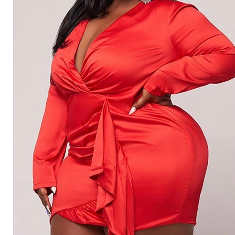 red baddie dress